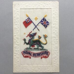 embroidered silk postcard of the Royal Berkshire Regiment